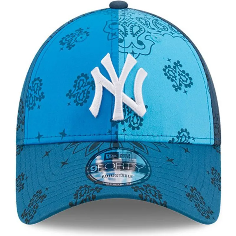 kepsar-curva-bla-justerbart-band-9forty-paisley-print-fran-new-york-yankees-mlb-av-new-era