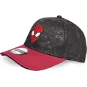 svart-och-rod-kurva-snapback-keps-for-barn-spider-man-marvel-comics-av-difuzed
