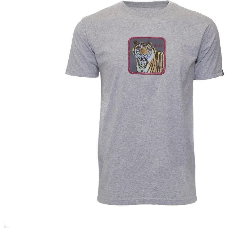 t-shirt-kort-arm-gra-fran-manga-corta-gris-tigre-easy-clawsome-the-farm-the-farm-av-goorin-bros