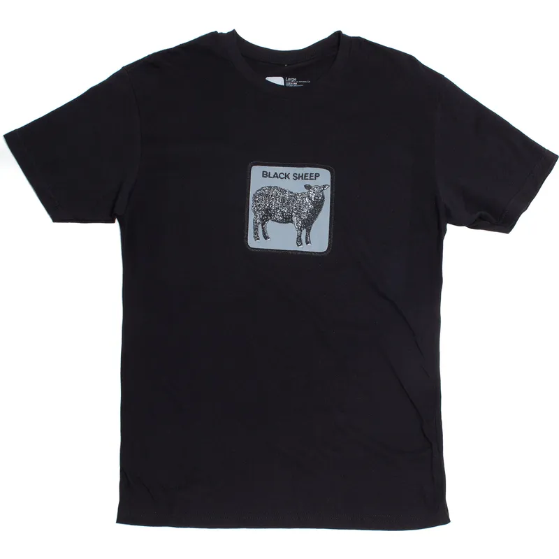 t-shirt-kort-arm-svart-fran-manga-corta-negra-oveja-black-sheep-herd-me-the-farm-the-farm-av-goorin-bros