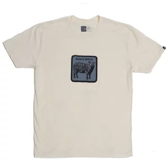 Beige kortärmad T-shirt med svarta får från Goorin Bros Black Sheep Herd Me The Farm.