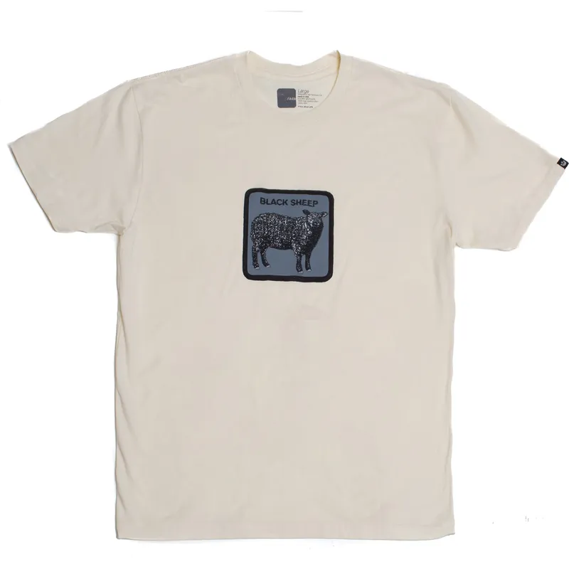 t-shirt-kort-arm-beige-fran-manga-corta-beige-oveja-black-sheep-herd-me-the-farm-the-farm-av-goorin-bros
