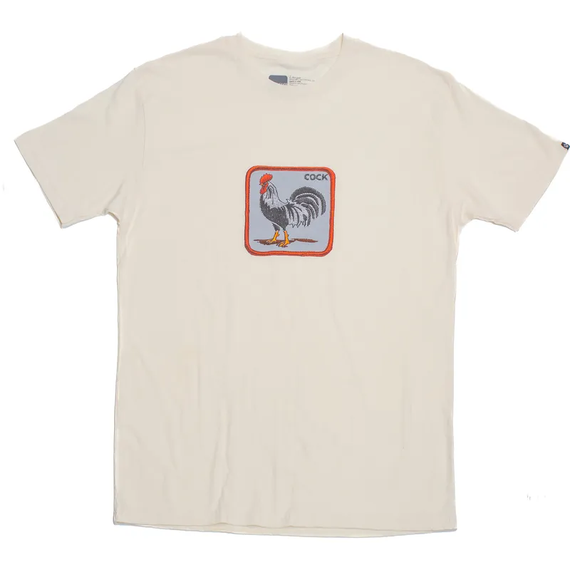 t-shirt-kort-arm-beige-fran-manga-corta-beige-gallo-cock-clucker-the-farm-the-farm-av-goorin-bros