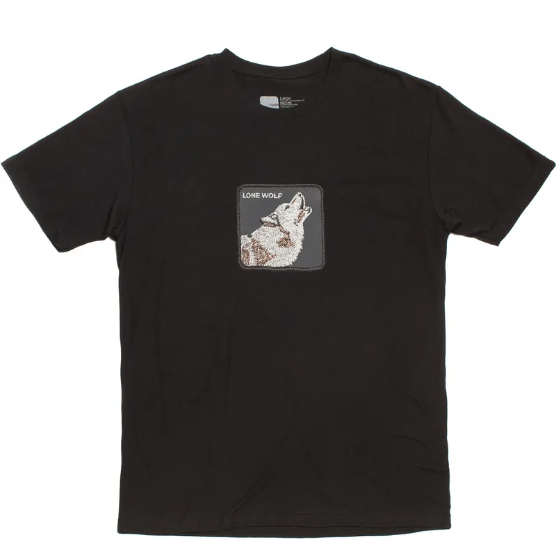 t-shirt-kort-arm-svart-fran-manga-corta-negra-lobo-lone-wolf-lobo-solitario-pawsome-the-farm-the-farm-av-goorin-bros