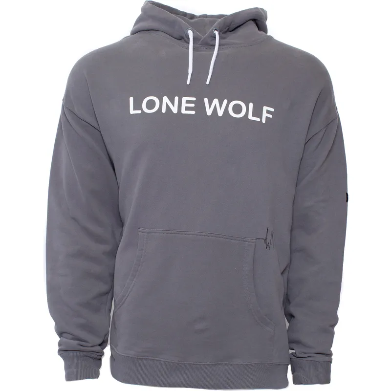 trojor-med-huva-gra-fran-sudadera-con-capucha-gris-lobo-lone-wolf-lobo-solitario-loud-howl-the-farm-the-farm-av-goorin-bros