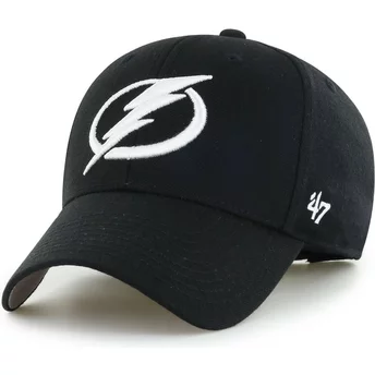 Justerbar svart MVP-keps med böjd skärm från Tampa Bay Lightning NHL av 47 Brand