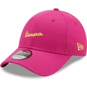 new-era-curved-brim-9forty-essential-vespa-piaggio-pink-adjustable-cap