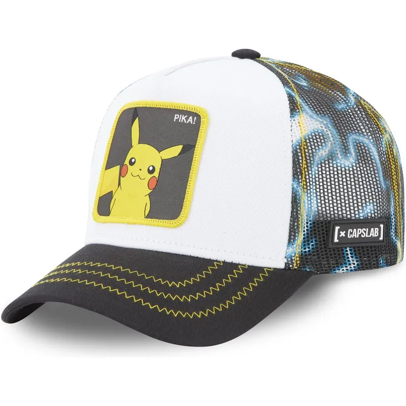 vit-och-svart-trucker-keps-pikachu-ele2-pokemon-fran-capslab