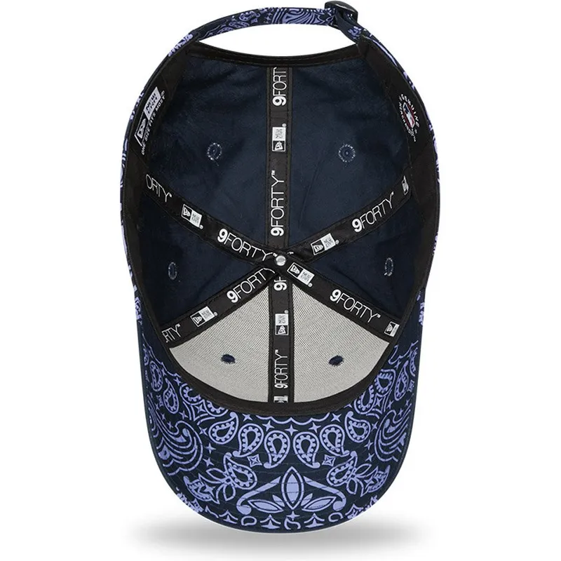 kepsar-curva-marinbla-justerbart-band-9forty-paisley-print-fran-new-york-yankees-mlb-av-new-era