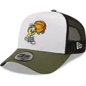 new-era-looney-tunes-tweety-a-frame-character-sports-vit-svart-och-gron-truckerkeps