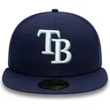 marinbla-platt-keps-justerad-59fifty-ac-perf-fran-tampa-bay-rays-mlb-av-new-era