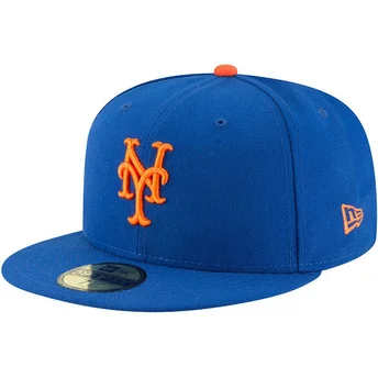Blå justerbar platt keps 59FIFTY AC Perf från New York Mets MLB av New Era