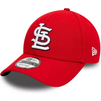 Justerbar röd böjd keps 9FORTY The League från St. Louis Cardinals MLB av New Era