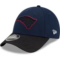 new-england-patriots-nfl-new-era-9forty-stretch-snap-sideline-road-marinbla-och-svart-snapback-bojd-keps
