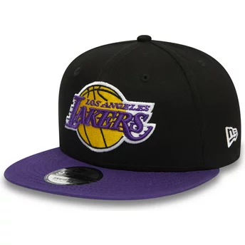 Svart och lila platt keps snapback 9FIFTY från Los Angeles Lakers NBA av New Era