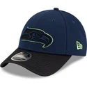 seattle-seahawks-nfl-new-era-9forty-stretch-snap-sideline-road-morkbla-och-svart-snapback-bojd-keps
