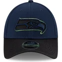 seattle-seahawks-nfl-new-era-9forty-stretch-snap-sideline-road-morkbla-och-svart-snapback-bojd-keps