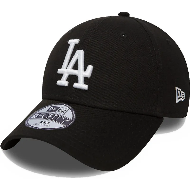 svart-bojd-justerbar-keps-for-barn-9forty-league-essential-fran-los-angeles-dodgers-mlb-av-new-era