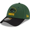 gron-och-svart-bojd-keps-snapback-9forty-stretch-snap-sideline-road-av-green-bay-packers-nfl-fran-new-era
