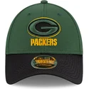 gron-och-svart-bojd-keps-snapback-9forty-stretch-snap-sideline-road-av-green-bay-packers-nfl-fran-new-era