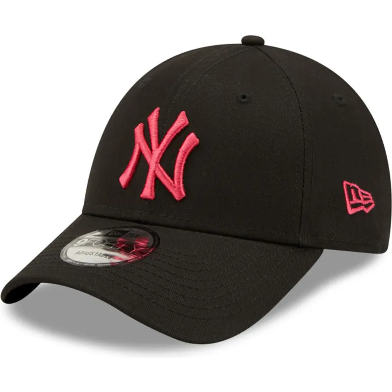 kepsar-curva-svart-snapback-rosa-9forty-black-base-fran-new-york-yankees-mlb-av-new-era