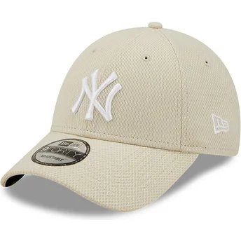 Kepsar böjd beige justerbart band 9FORTY Diamond Era från New York Yankees MLB av New Era