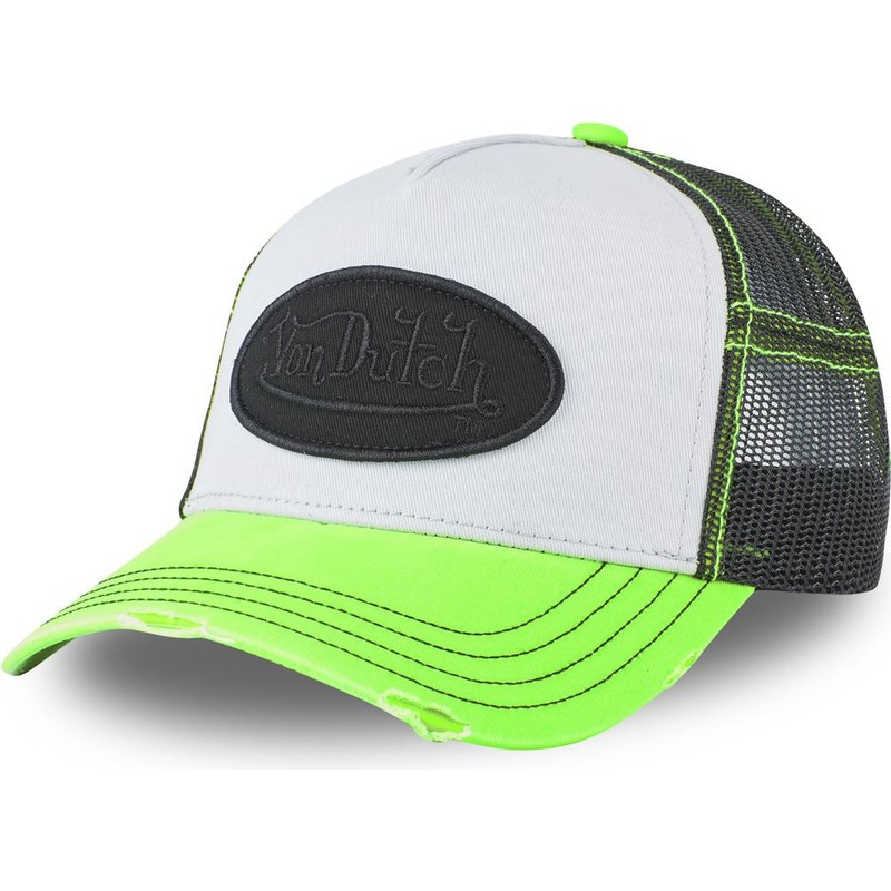 black and green trucker hat