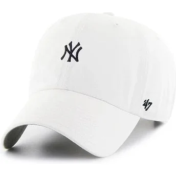 Justerbar vit böjd keps Clean Up Base Runner från New York Yankees MLB av 47 Brand