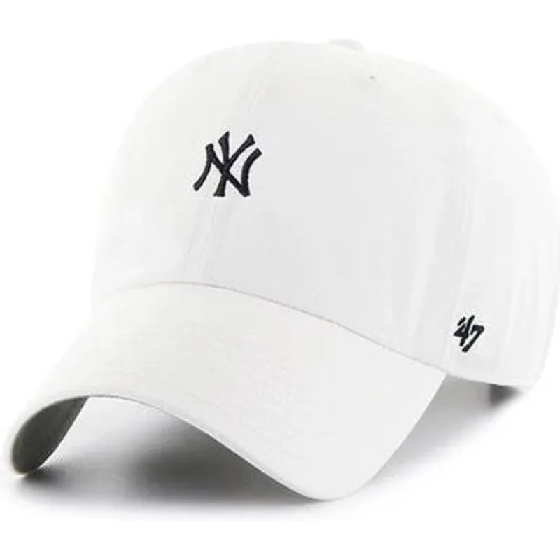 vit-justerbar-kurvad-keps-clean-up-base-runner-new-york-yankees-mlb-fran-47-brand