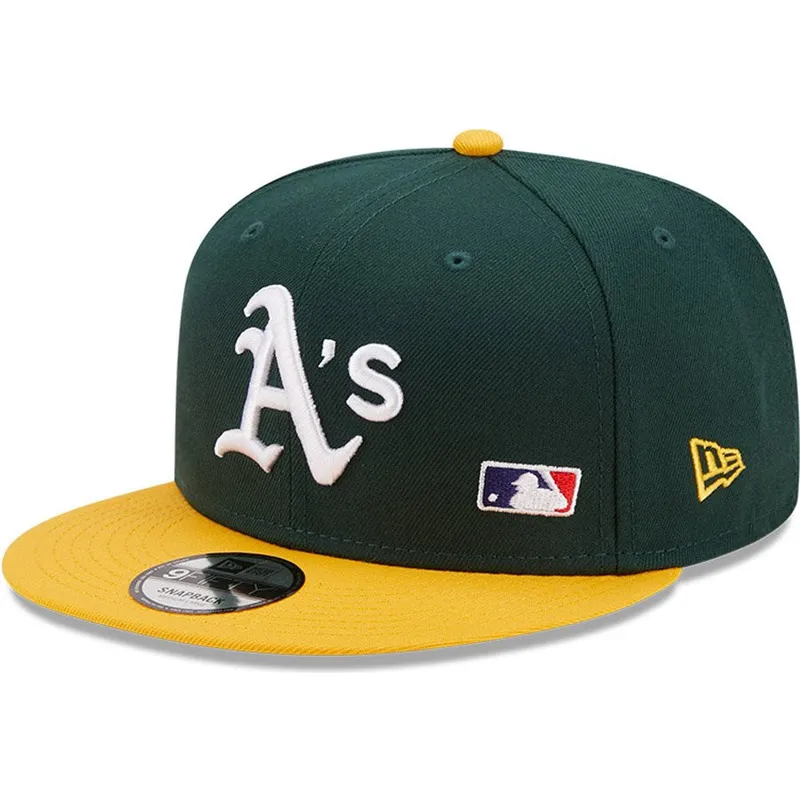 kepsar-plana-gron-snapback-9fifty-team-arch-fran-oakland-athletics-mlb-av-new-era