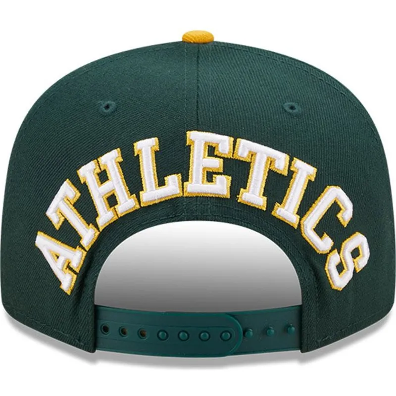 kepsar-plana-gron-snapback-9fifty-team-arch-fran-oakland-athletics-mlb-av-new-era