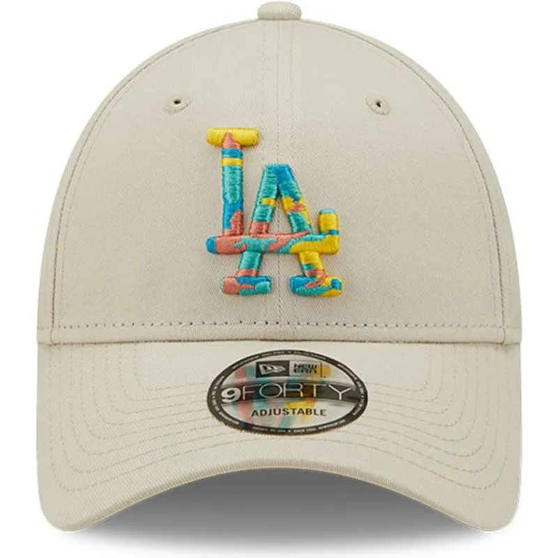 kepsar-curva-gra-justerbart-band-9forty-camo-infill-fran-los-angeles-dodgers-mlb-av-new-era