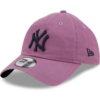 new-era-new-york-yankees-mlb-9twenty-essential-casual-classic-justerbar-lila-bojd-keps-med-svart-logotyp
