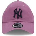 new-era-new-york-yankees-mlb-9twenty-essential-casual-classic-justerbar-lila-bojd-keps-med-svart-logotyp
