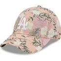 new-era-los-angeles-dodgers-mlb-9forty-justerbar-rosa-kurvkeps-med-blommonster