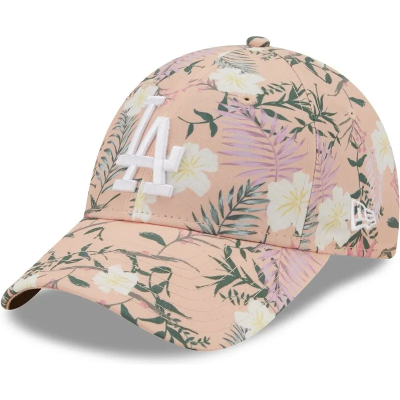 kepsar-curva-rosa-justerbart-band-9forty-floral-fran-los-angeles-dodgers-mlb-av-new-era