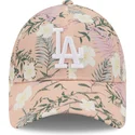 new-era-los-angeles-dodgers-mlb-9forty-justerbar-rosa-kurvkeps-med-blommonster