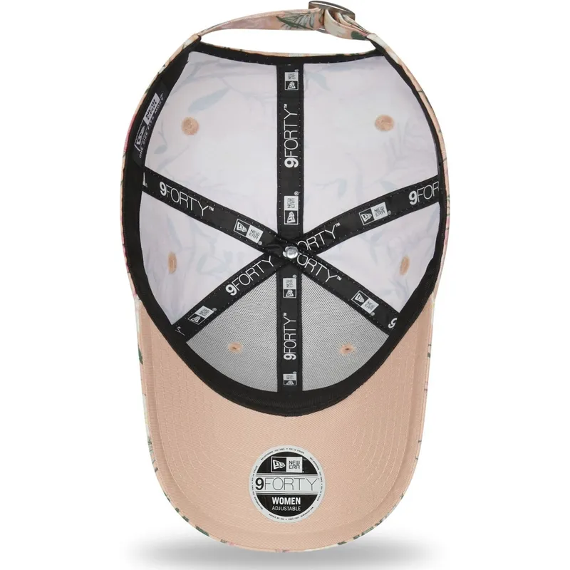 kepsar-curva-rosa-justerbart-band-9forty-floral-fran-los-angeles-dodgers-mlb-av-new-era