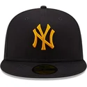 morkbla-plattkeps-med-gult-new-york-yankees-logo-59fifty-league-essential-av-new-era-mlb