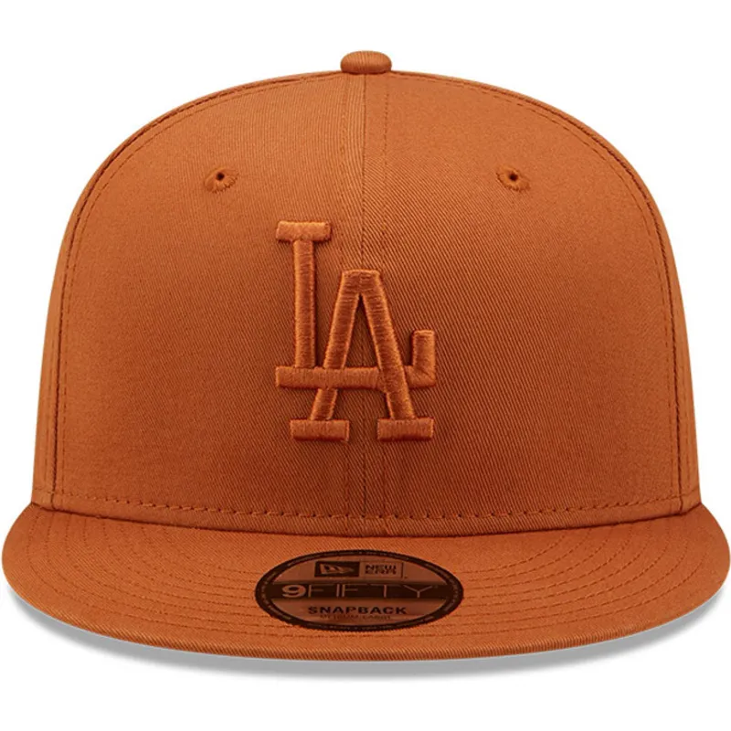 kepsar-plana-brun-snapback-marron-9fifty-league-essential-fran-los-angeles-dodgers-mlb-av-new-era