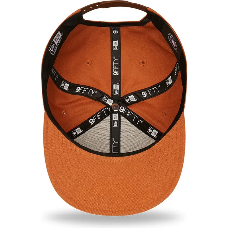 kepsar-plana-brun-snapback-marron-9fifty-league-essential-fran-los-angeles-dodgers-mlb-av-new-era
