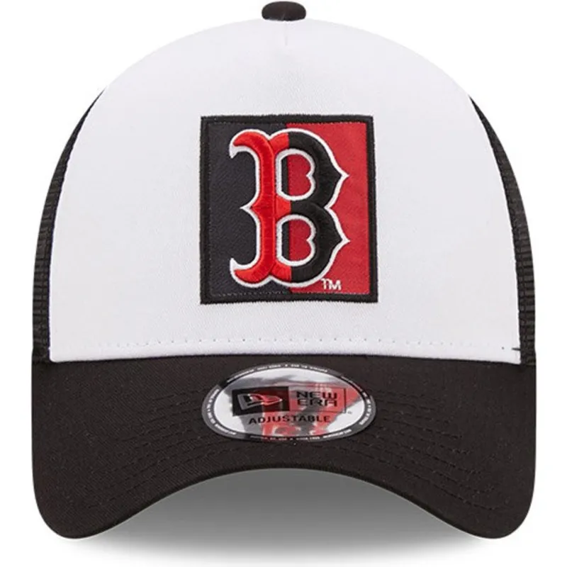 kepsar-curva-svart-snapback-a-frame-team-patch-fran-boston-red-sox-mlb-av-new-era