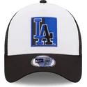 new-era-los-angeles-dodgers-mlb-svartvit-a-frame-team-patch-truckerkeps