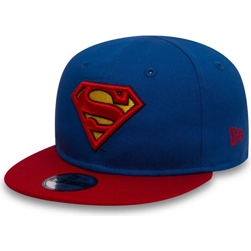 bla-och-rod-platt-snapbackkeps-for-barn-9fifty-superman-dc-comics-fran-new-era