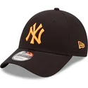 justerbar-svart-bojd-keps-med-orange-logotyp-9forty-neon-pack-fran-new-york-yankees-mlb-av-new-era