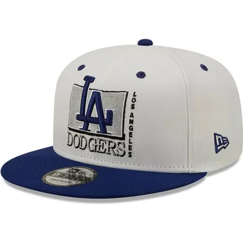 Grå och blå platt keps snapback 9FIFTY White Crown från Los Angeles Dodgers MLB av New Era