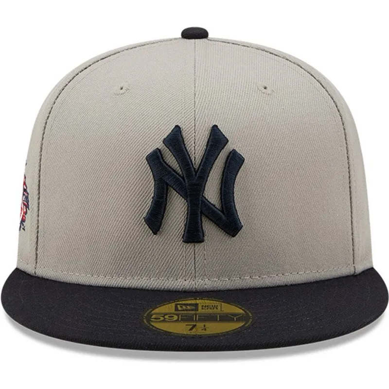 kepsar-plana-gra-justerad-59fifty-parche-lateral-fran-new-york-yankees-mlb-av-new-era