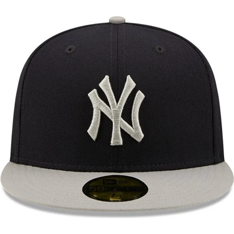 platt-keps-marinbla-och-gra-justerad-59fifty-sidopatch-fran-new-york-yankees-mlb-av-new-era