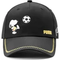 justerbar-svart-bojd-keps-for-barn-med-snoopy-peanuts-fran-puma