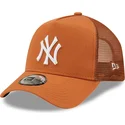 kepsar-curva-brun-snapback-a-frame-tonal-mesh-fran-new-york-yankees-mlb-av-new-era